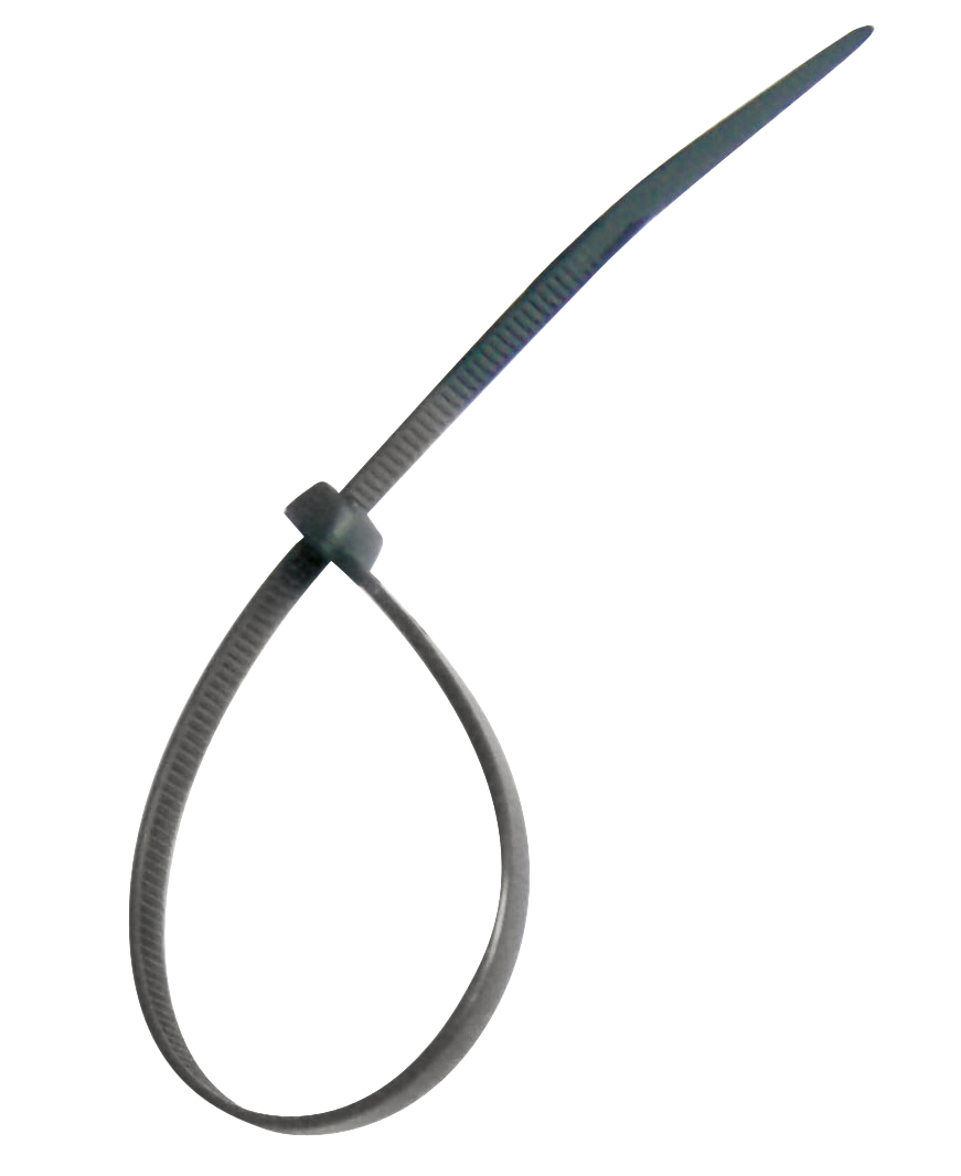 Sachet 100 liens nylon noir 2,5 x 100mm