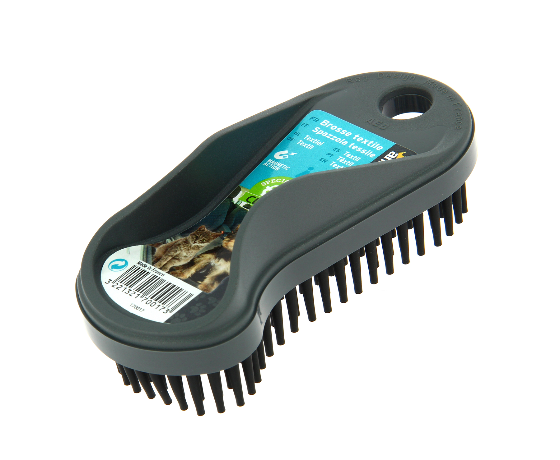 Brosse en caoutchouc pour poil d'animaux 