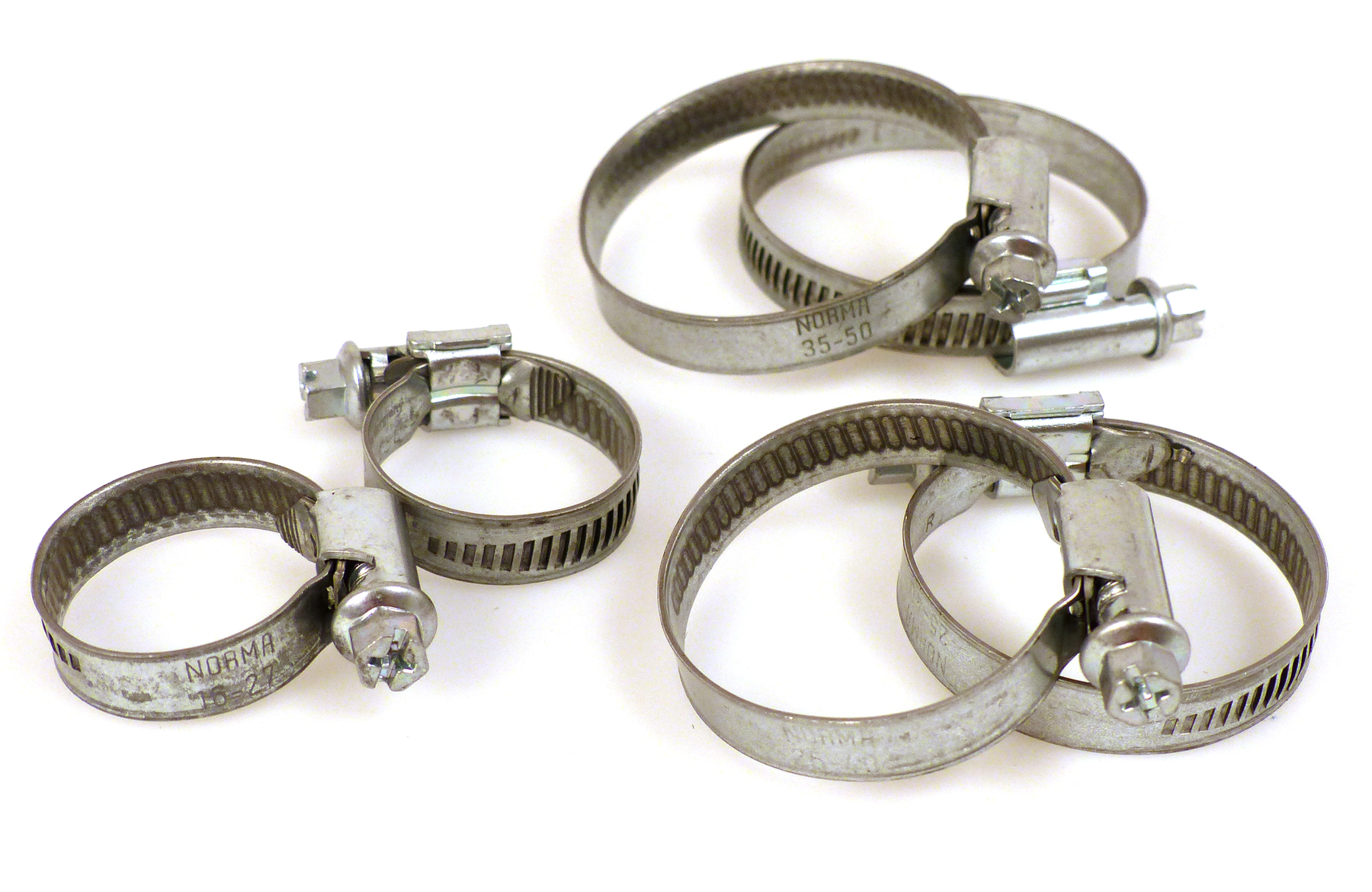 PRECISION-STEEL 6 colliers de serrage 16 à 50mm - 2 de 16 à 27mm + 2 de 25 à 40 mm + 2 de 35 à 50mm