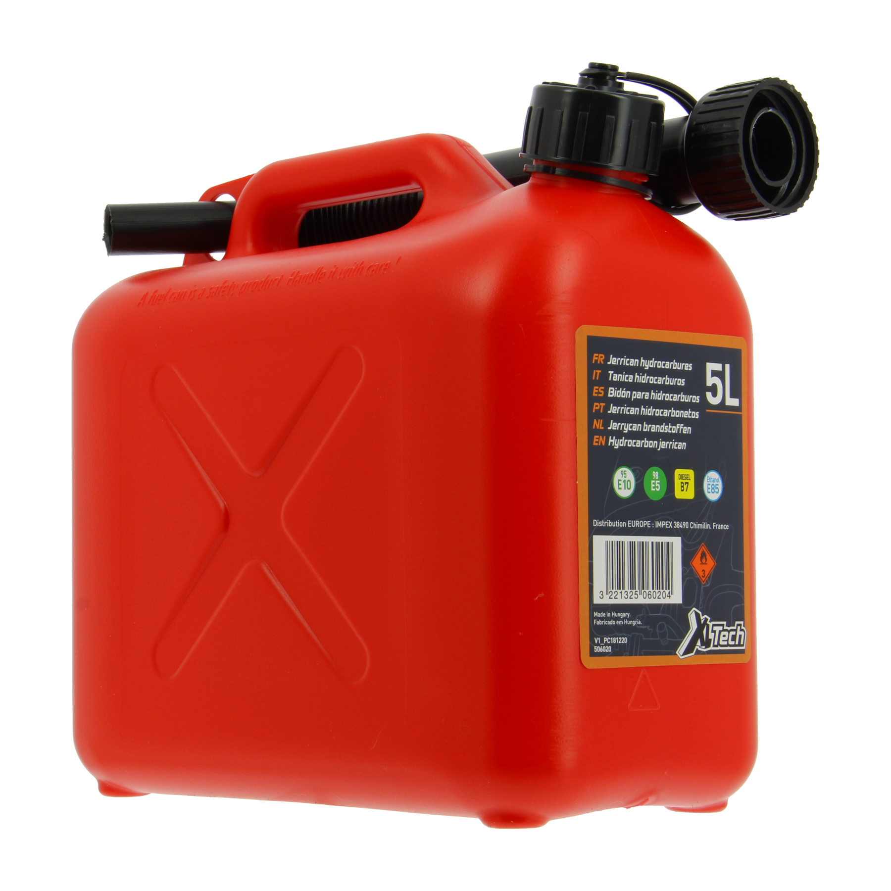 XLTECH jerrican 5L. Homologué carburant – Etape Auto