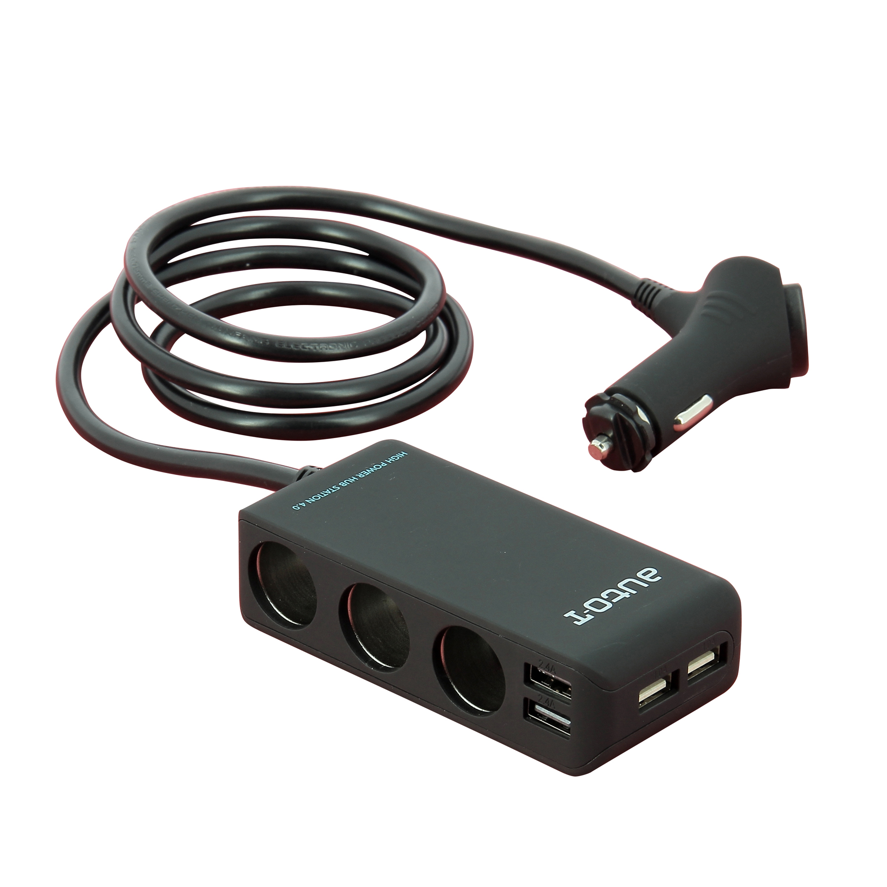 Multiprise de voiture 12V + 4x USB avec voltmètre 12/24V