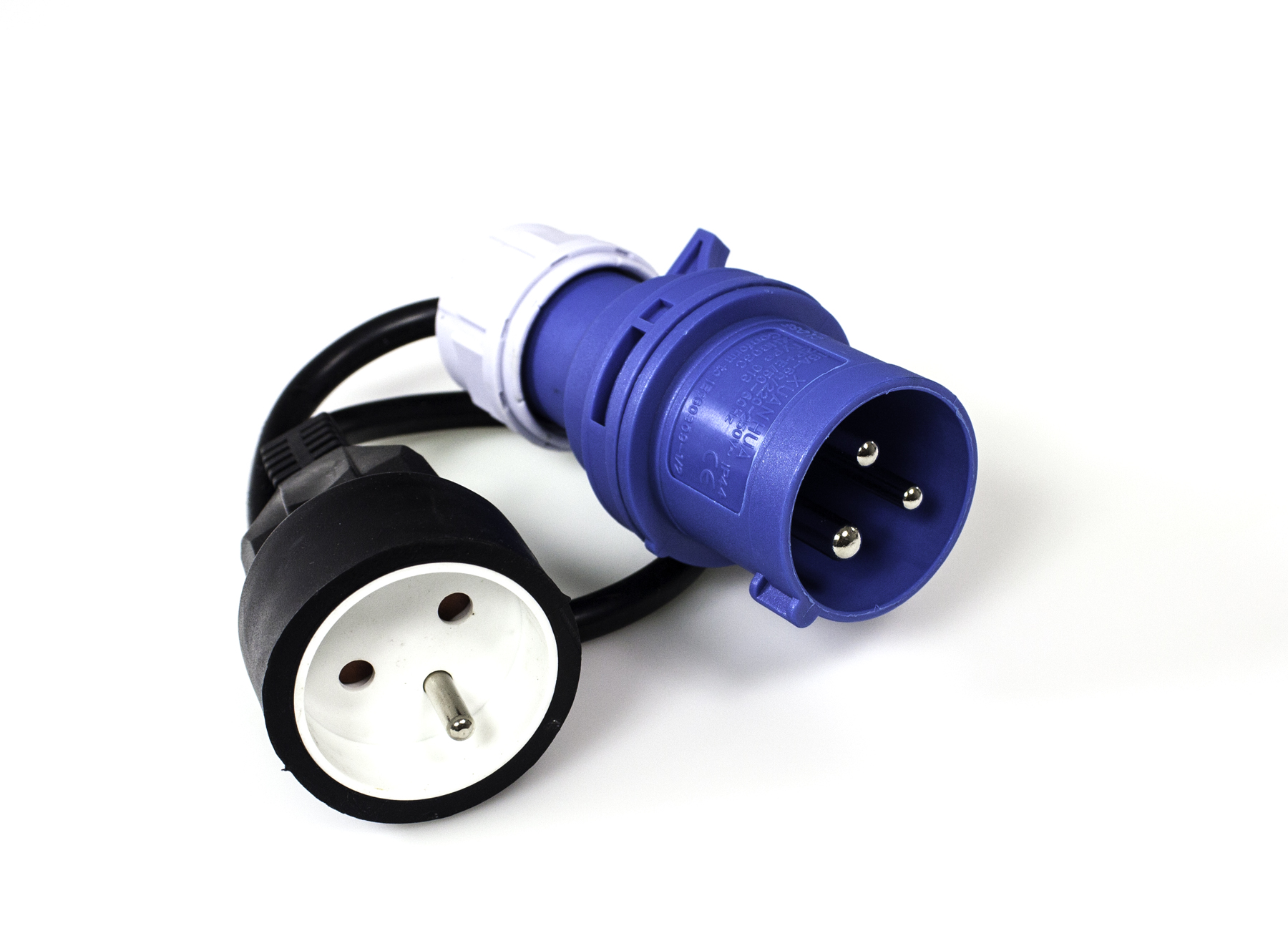 Adaptateur de prise camping, caravane et bateau - Fiche 2P+T