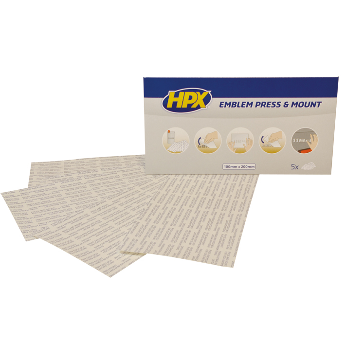 Ruban emblème press & mount transparent