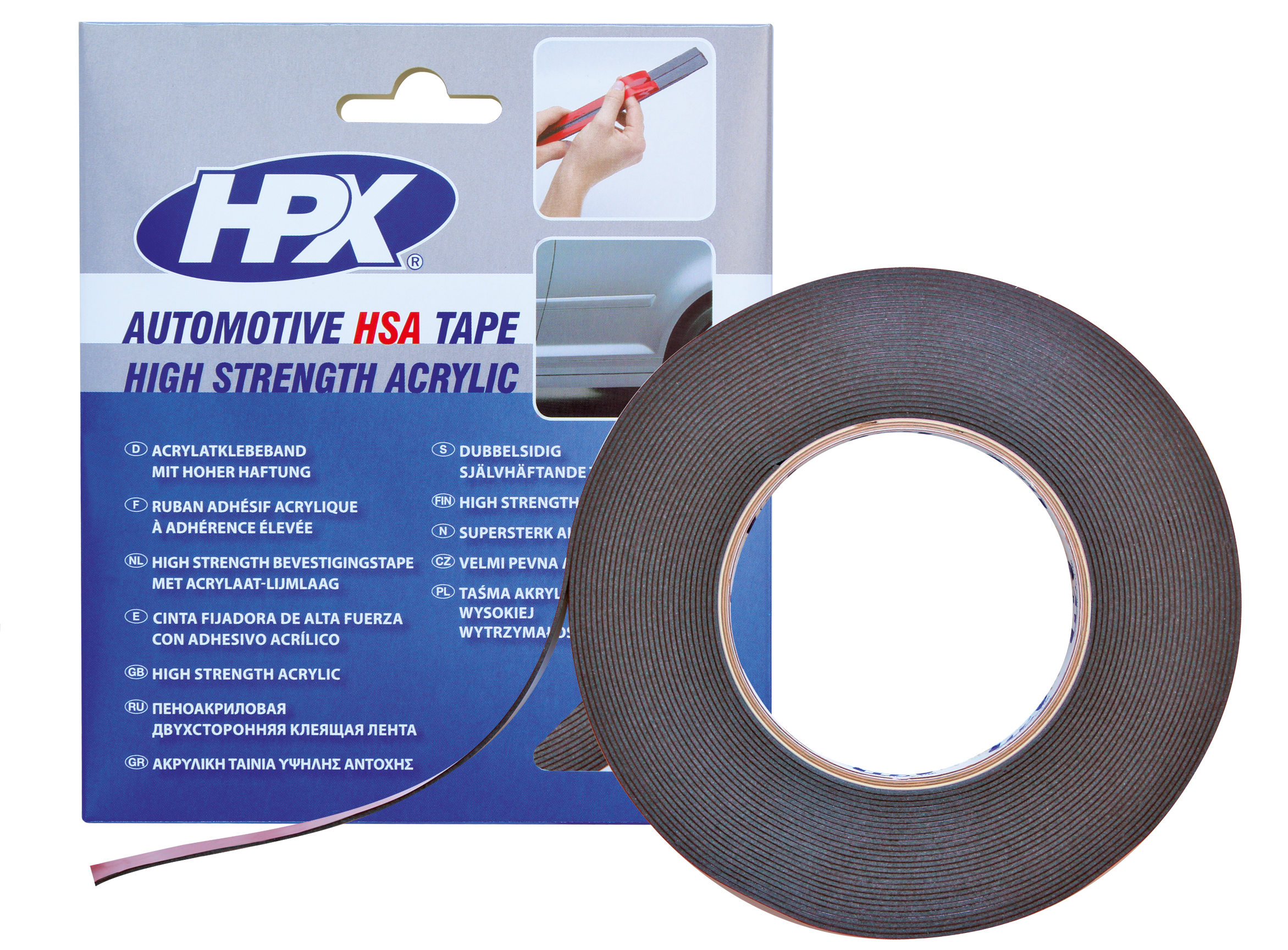 Ruban double face noir 12mm x 10m