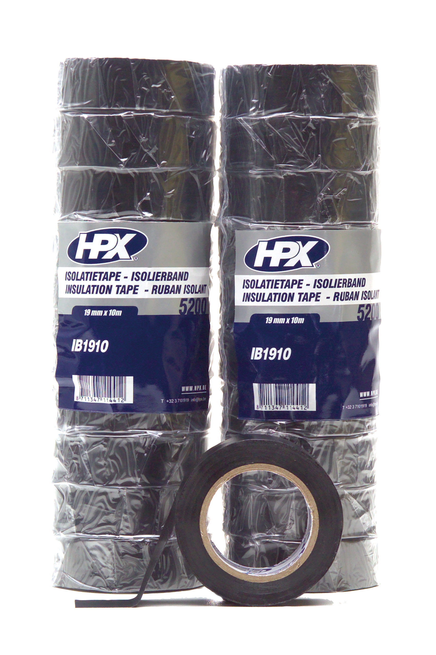 Ruban adhésif isolant noir 19mm x 10m