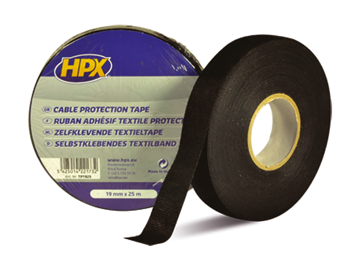 Ruban adhésif toilé noir 19mm x 25m