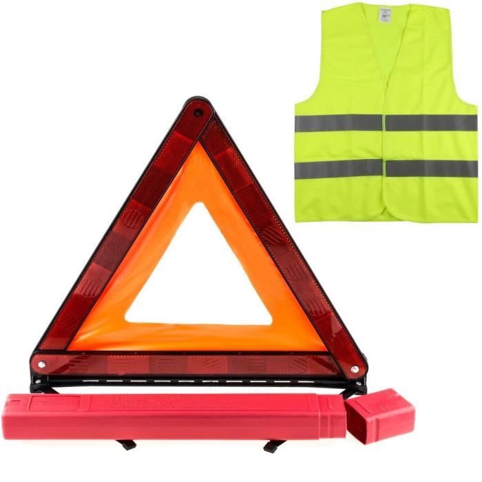 Kit Triangle de sécurité et Gilet Jaune Norme CE – Etape Auto