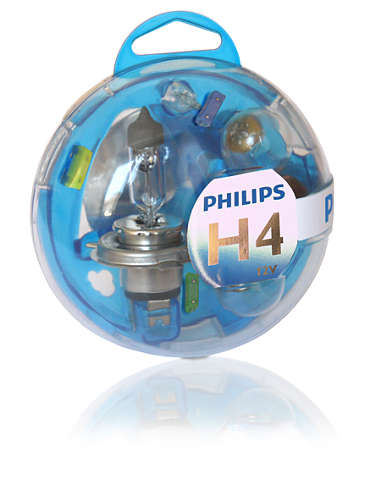 Boite ampoules voiture, ampoules H4, Eazykit - Philips