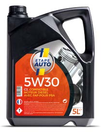 Huile 5w30 C2 – Filtre à particules – 5 Litres – ETAPE AUTO