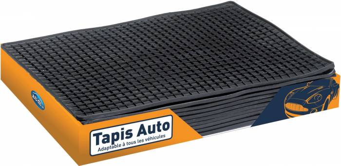 Tapis caoutchouc noir 43x30 cm